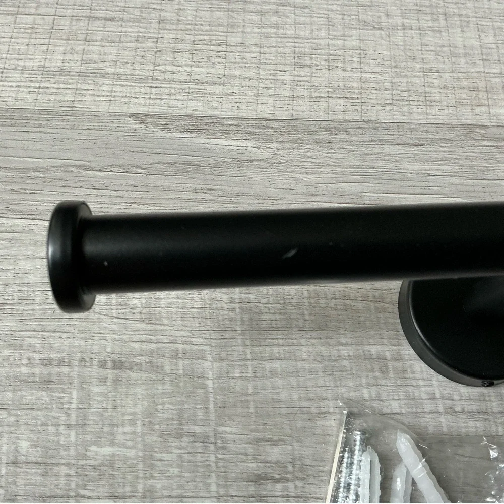 Matte Black Stainless Steel Wall-Mounted Toilet Paper Holder